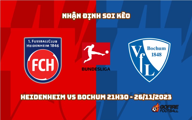 Nhận định soi kèo Heidenheim vs Bochum 21h30 – 26/11/2023