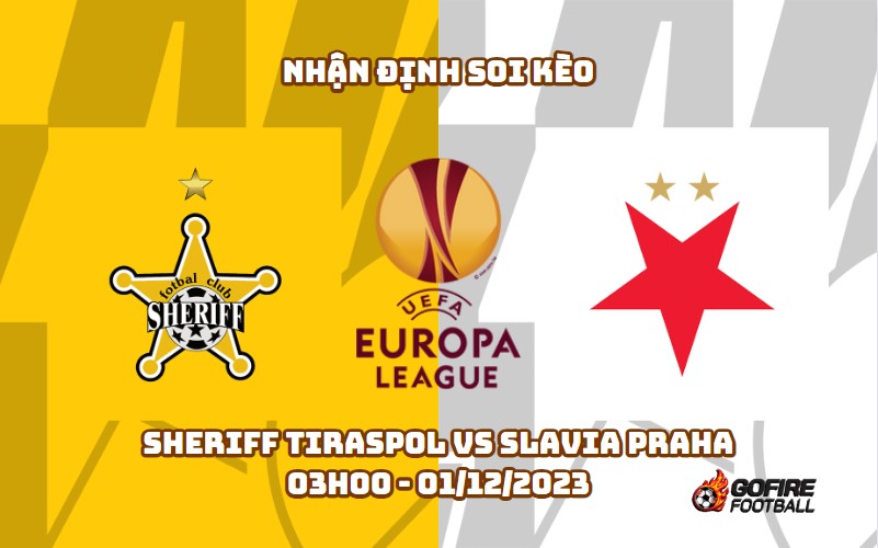 Nhận định soi kèo Sheriff Tiraspol vs Slavia Praha – 03h00 – 01/12/2023