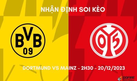 Nhận định ⭐ Soi kèo Dortmund vs Mainz – 2h30 – 20/12/2023