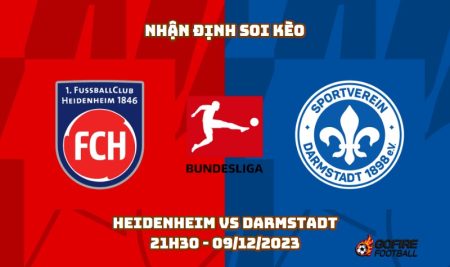 Nhận định soi kèo Heidenheim vs Darmstadt – 21h30 – 09/12/2023