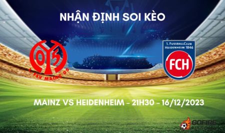 Nhận định ⚡ Soi kèo Mainz vs Heidenheim – 21h30 – 16/12/2023