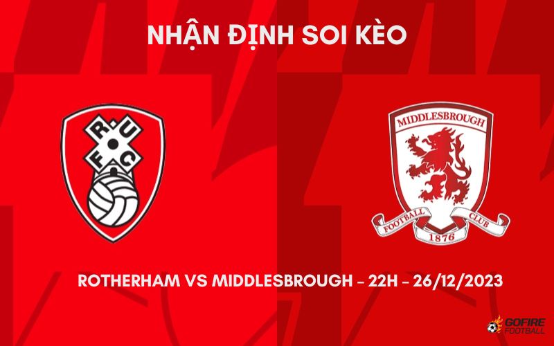 Nhận định ⭐ Soi kèo Rotherham vs Middlesbrough – 22h – 26/12/2023