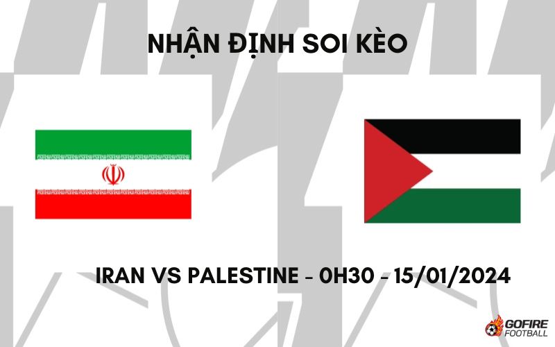 Soi kèo Iran vs Palestine ⭐ 0h30 ⭐ 15/01/2024