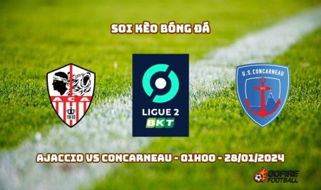 Soi kèo bóng đá Ajaccio vs Concarneau – 01h00 – 28/01/2024