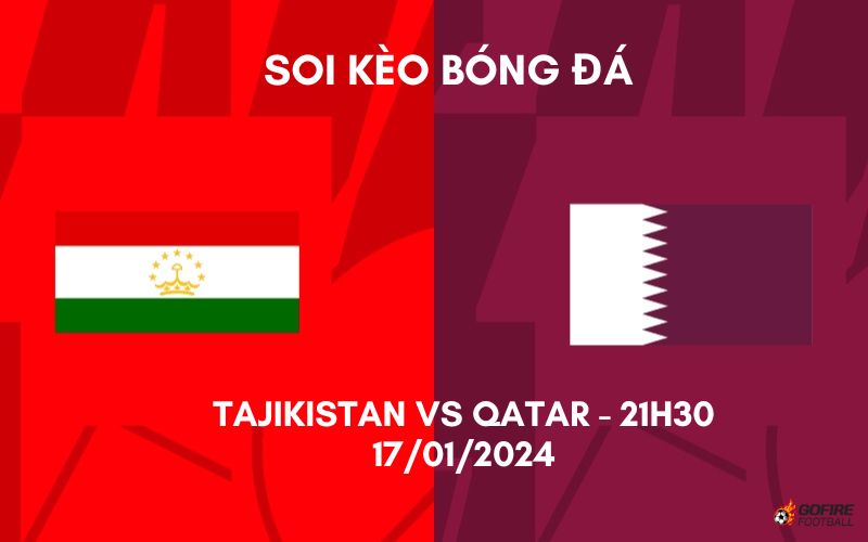 Soi kèo bóng đá Tajikistan vs Qatar – 21h30 – 17/01/2024