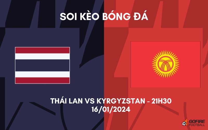 Soi kèo bóng đá Thái Lan vs Kyrgyzstan – 21h30 – 16/01/2024