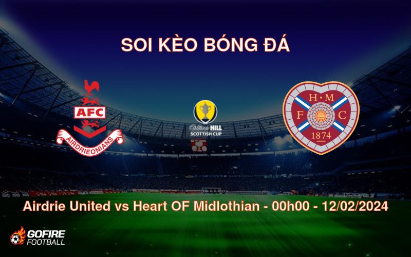Soi kèo bóng đá Airdrie United vs Heart OF Midlothian – 00h00 – 12/02/2024