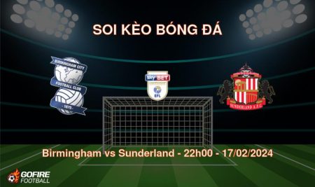 Soi kèo bóng đá Birmingham vs Sunderland – 22h00 – 17/02/2024