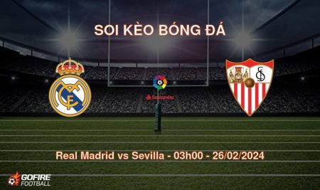 Soi kèo bóng đá Real Madrid vs Sevilla – 03h00 – 26/02/2024